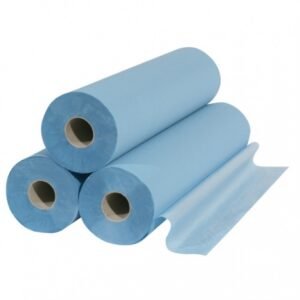 Rouleau bleu plastifié