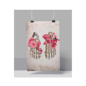 POSTER SQUELETTE + ROSE